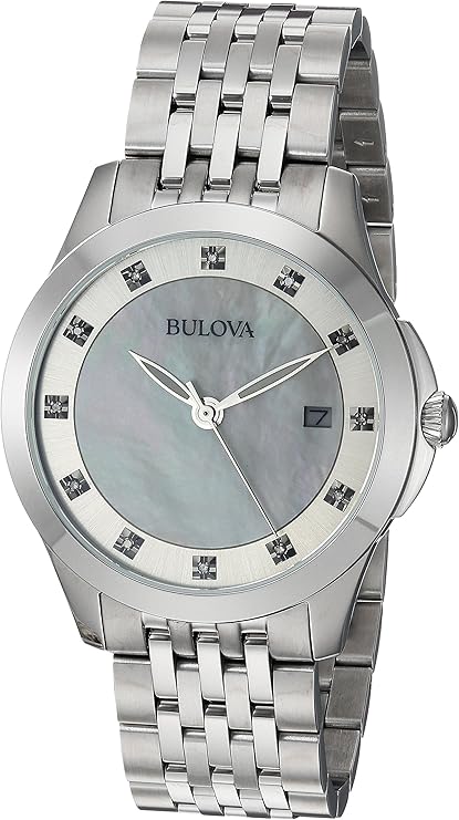 96P174 Reloj Bulova Diamond de mujer correa de metal