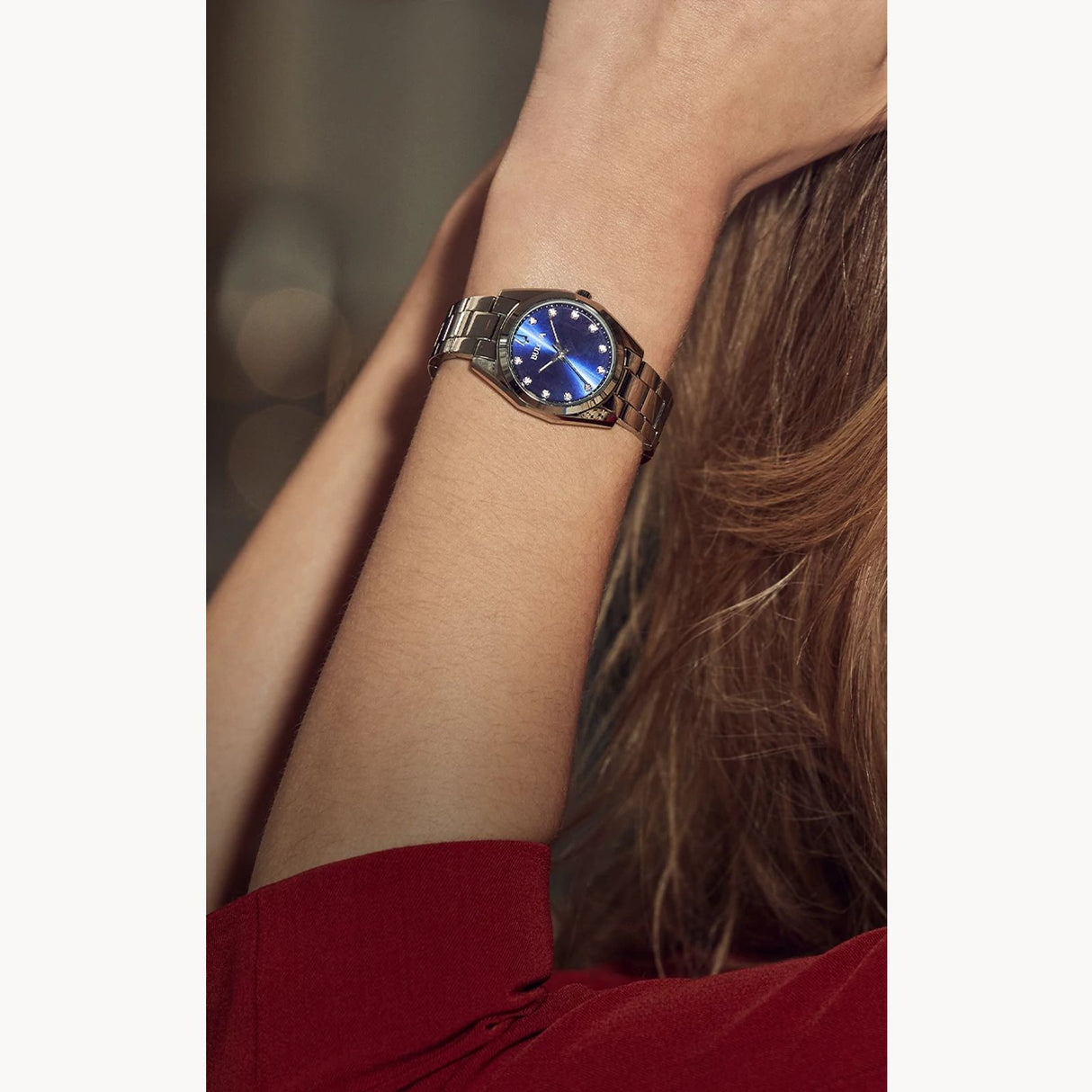 96P229 Reloj Bulova Surveyor de dama banda de metal