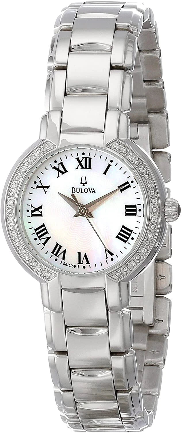 96R159 Reloj Bulova Diamond de mujer correa de metal 27 mm