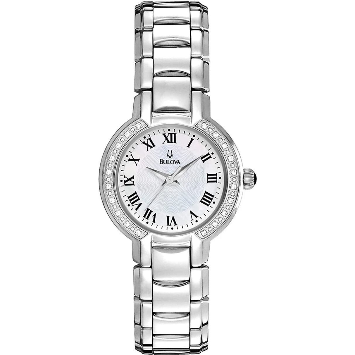 96R159 Reloj Bulova Diamond de mujer correa de metal 27 mm