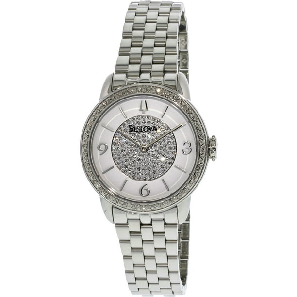 96R184 Reloj Bulova Diamond para dama pulsera de acero