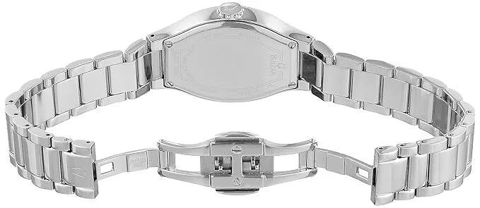 96R193 Reloj Bulova Diamond de dama correa de acero