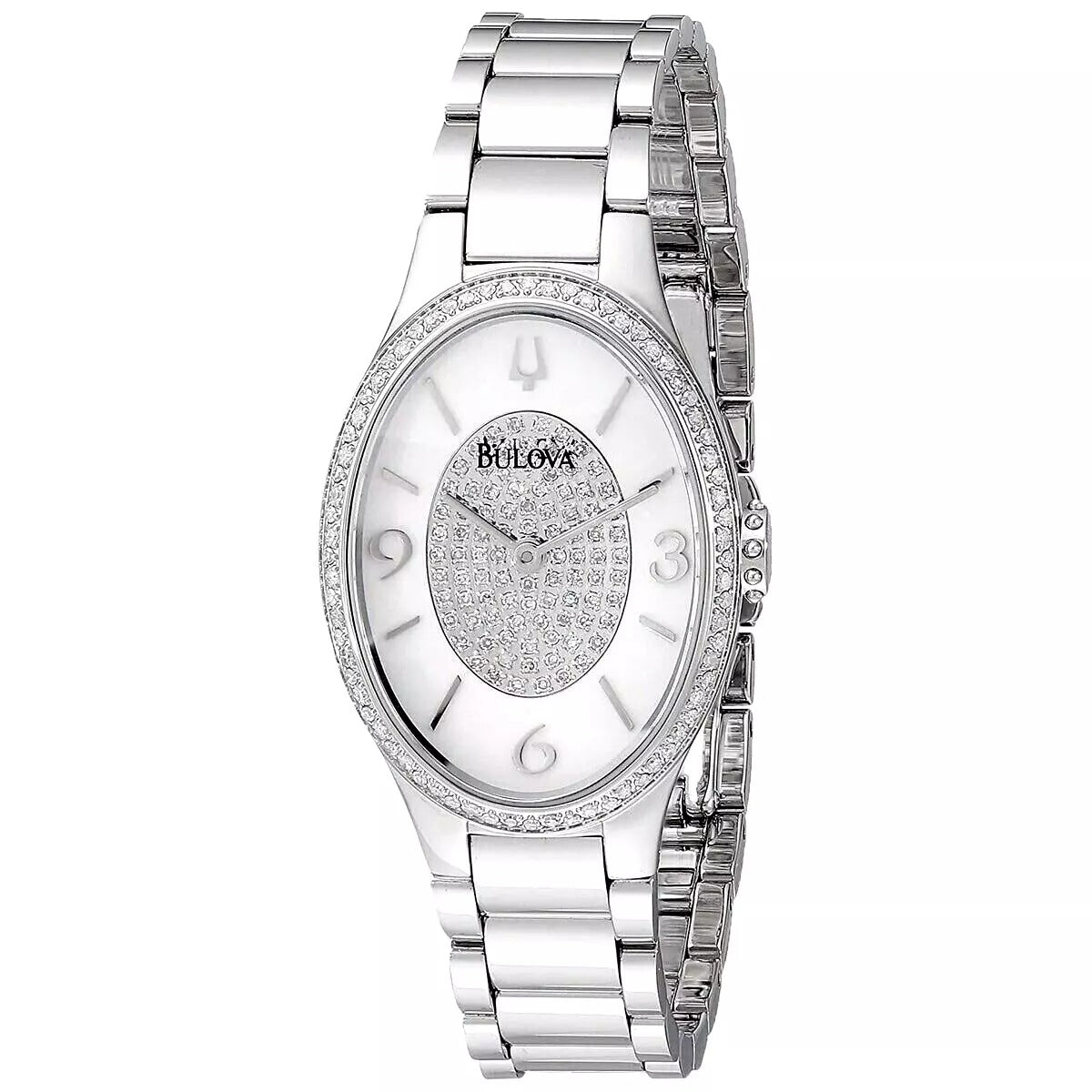 96R193 Reloj Bulova Diamond de dama correa de acero