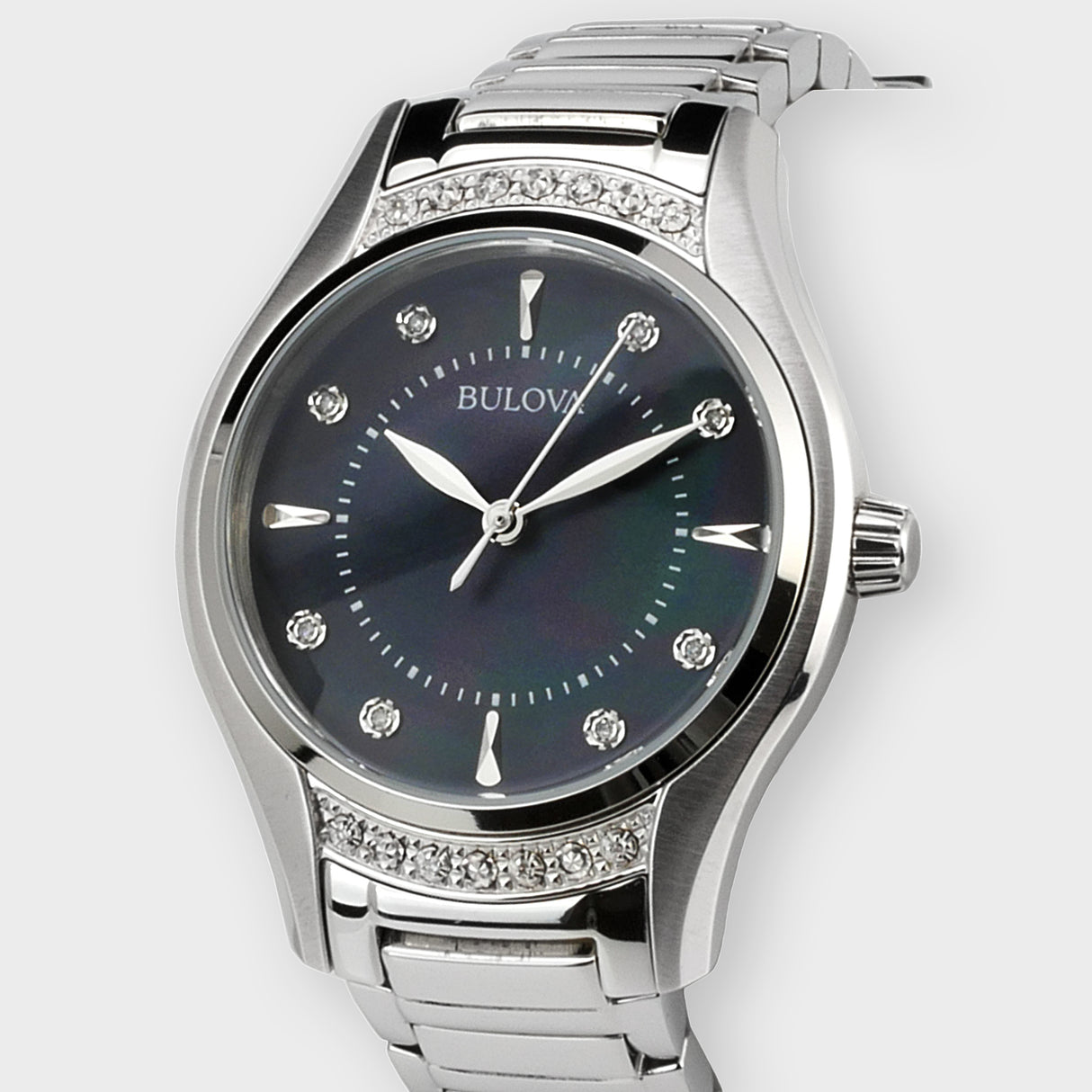 96R242 Reloj Bulova Diamond Classic de mujer correa de acero inoxidable 31 mm