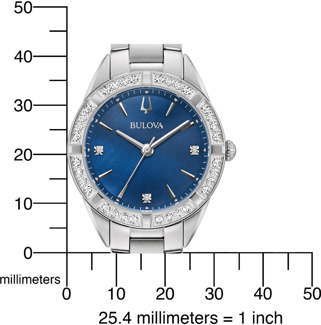 96R243 Reloj Bulova Classic de dama pulsera de metal 33 mm