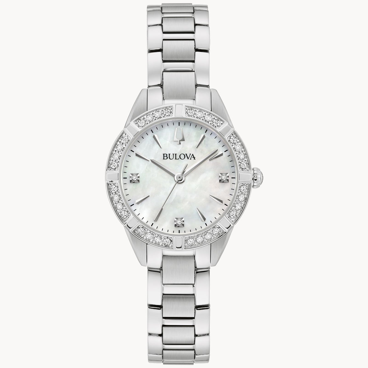 96R253 Reloj Bulova Sutton de mujer correa de metal 28 mm