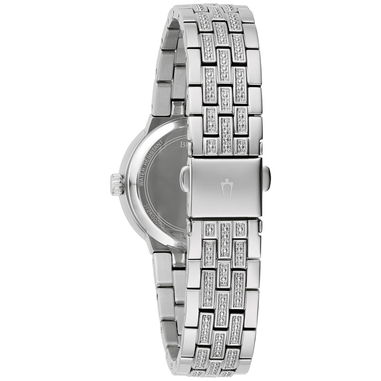 96X163 Reloj Bulova Crystal de dama pulsera de metal