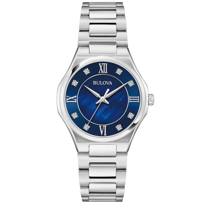 96p257 Reloj Bulova Dress de dama pulsera de metal 36 mm