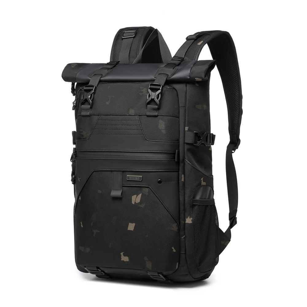 9761 Mochila Ozuko Impermeable Rolltop de 30L