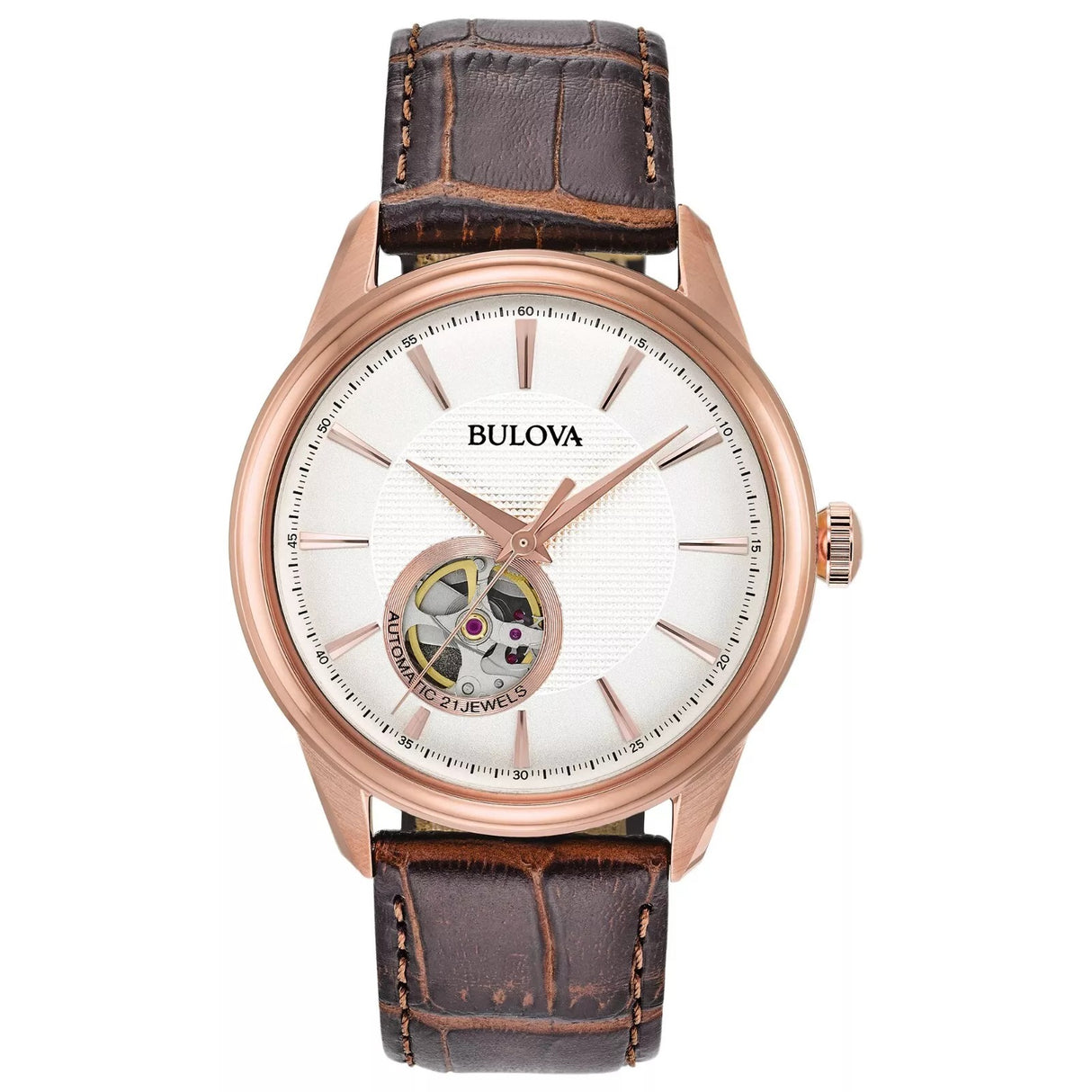 97A133 Reloj Bulova Classic para caballero pulsera de cuero