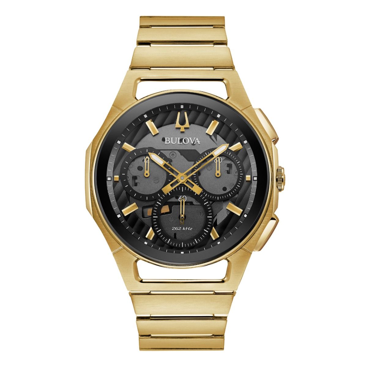 97A144 Reloj Bulova Curv de hombre pulsera de metal 44mm