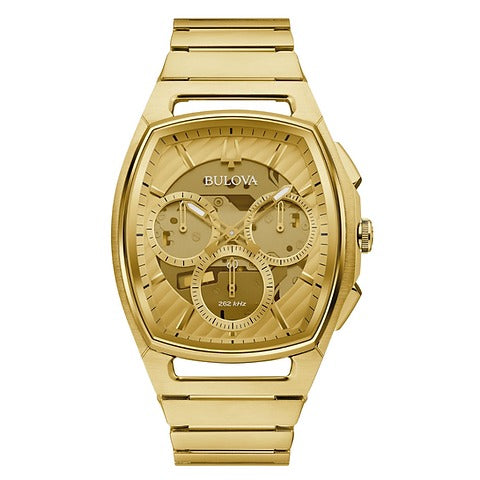 97A160 Bulova Curv Reloj Análogo para Hombre Pulsera de Metal