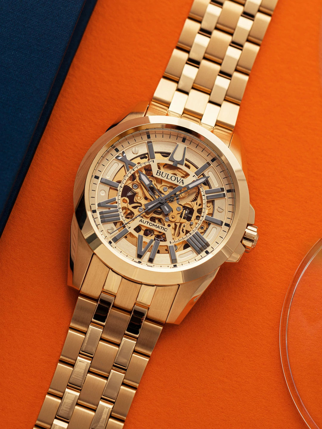 97A162 Reloj Bulova Sutton de caballero pulsera de metal 43 mm