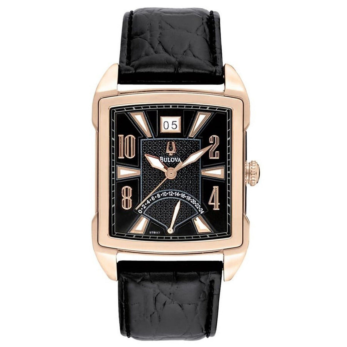 97B117 Reloj Bulova Regatta de caballero pulsera de piel