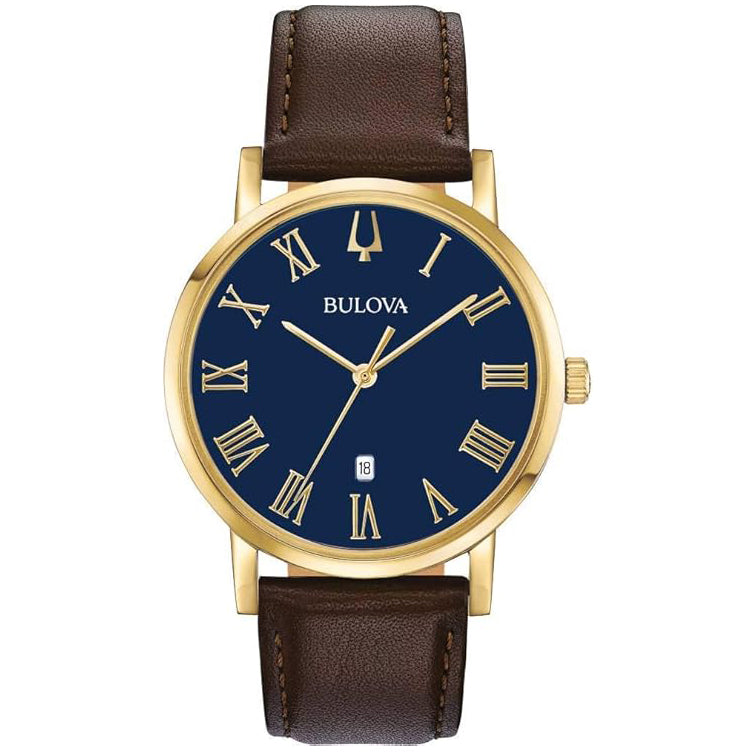 97B177 Reloj Bulova American de hombre pulsera de cuero