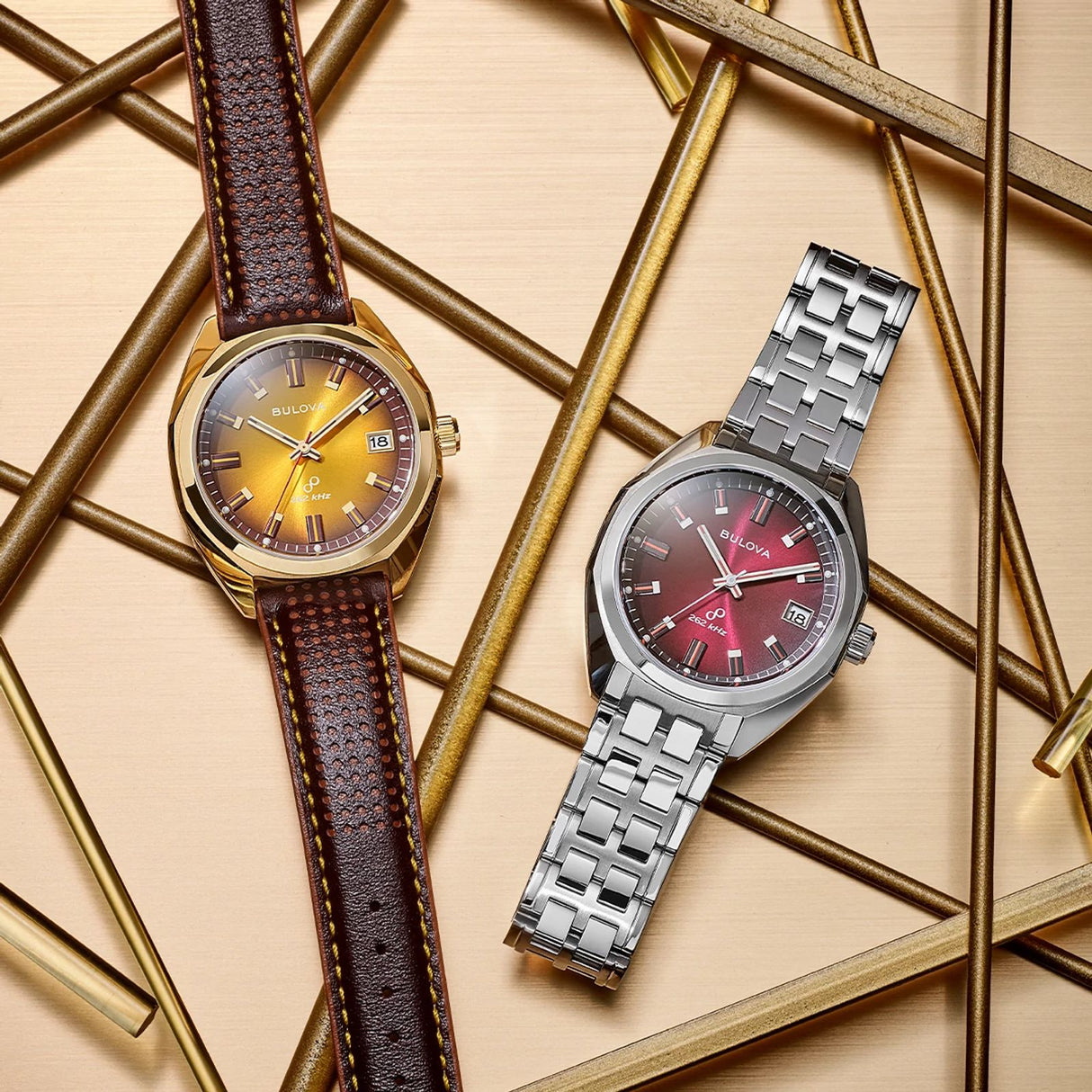 97B214 Reloj Bulova Jet Star de hombre correa de piel 40 mm