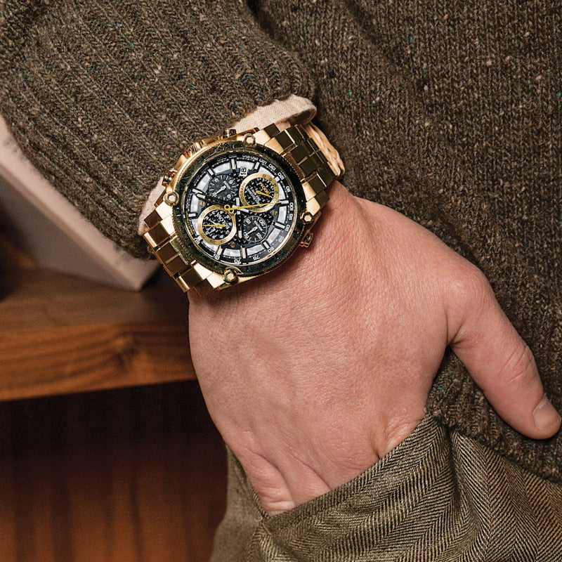 97B218 Reloj Bulova Precisionist de hombre pulsera de metal 46 mm