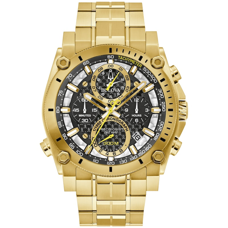 97B218 Reloj Bulova Precisionist de hombre pulsera de metal 46 mm