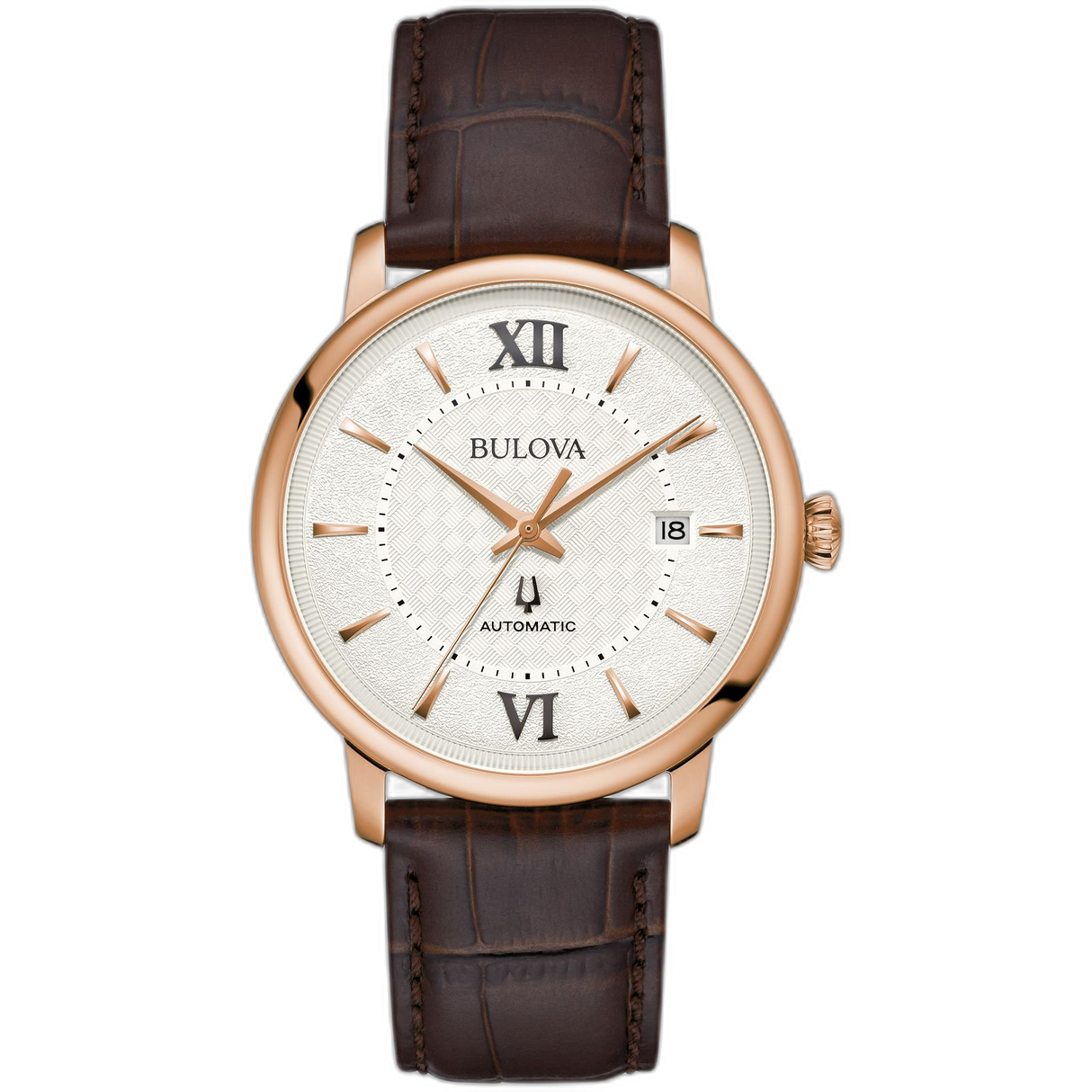 97B225 Reloj Bulova Hudson de caballero pulsera de piel 40mm