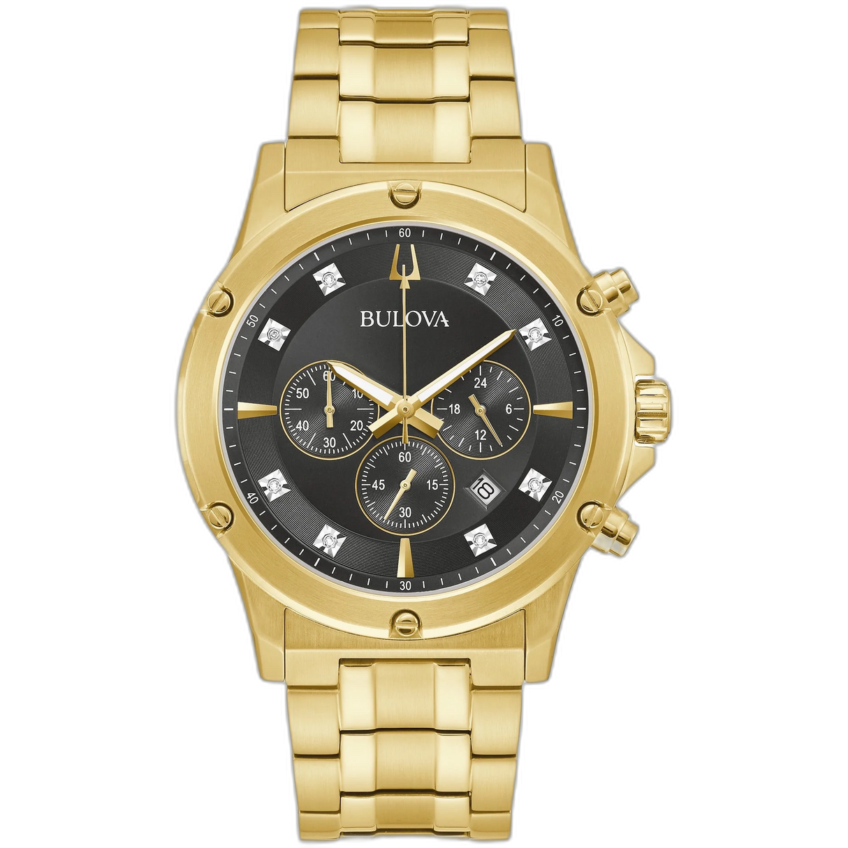 97D126 Reloj Bulova Diamond de hombre correa de metal