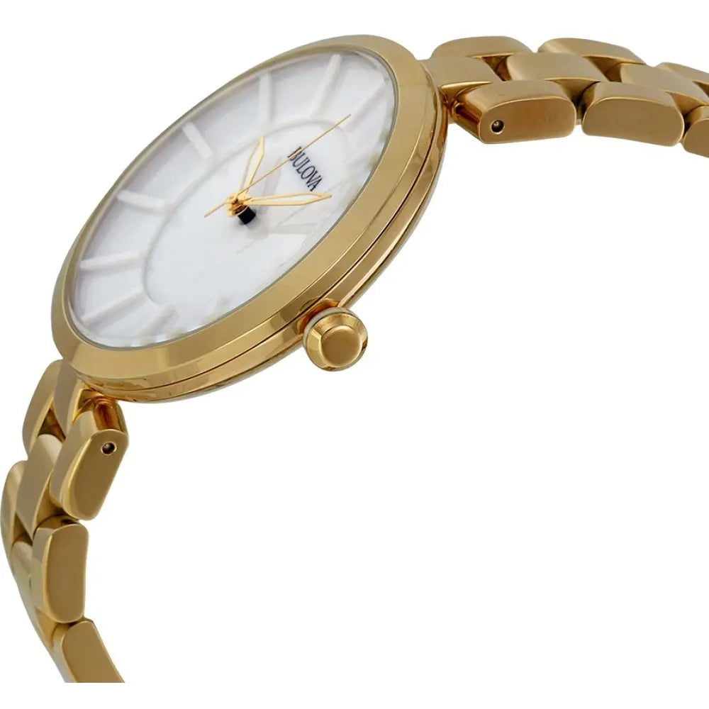 97L142 Reloj Bulova Dress de mujer banda de metal 38 mm