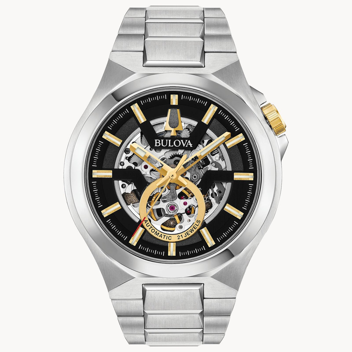 98A224 Reloj Bulova Machine de hombre pulsera de metal 46 mm