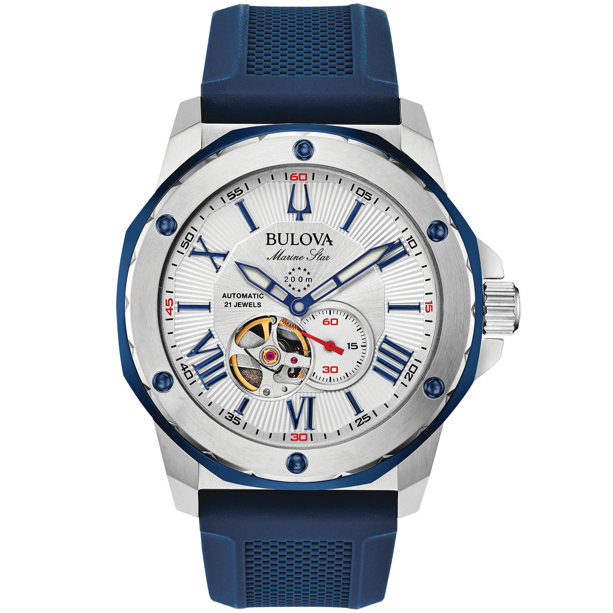 98A225 Reloj Bulova Marine Star de hombre pulsera de resina 44 mm