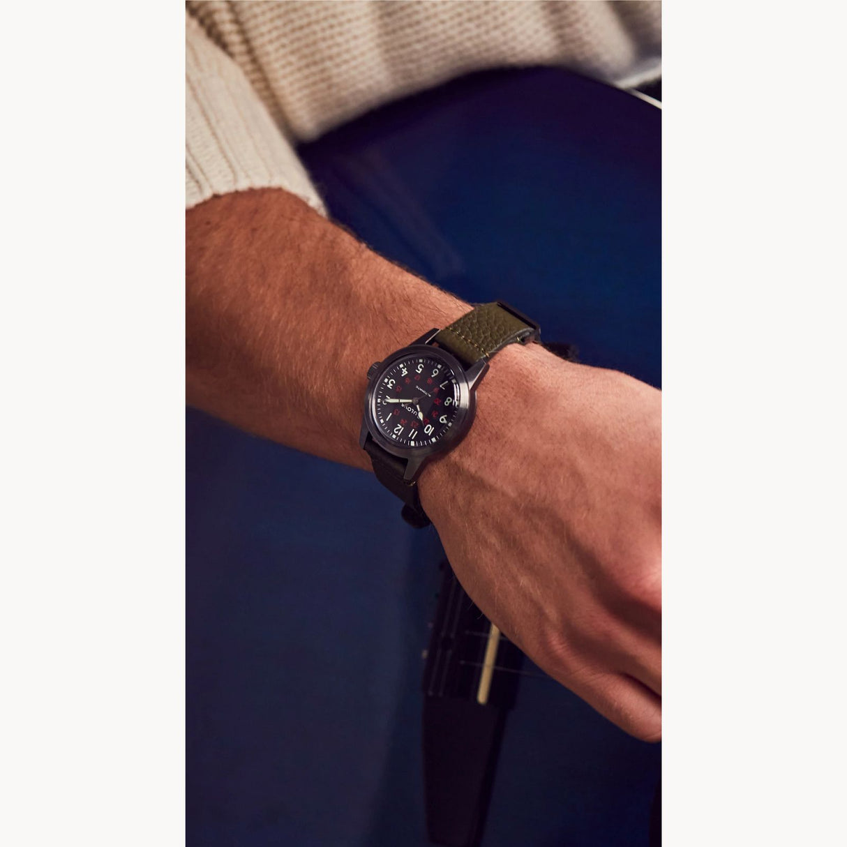 98A255 Reloj Bulova Hack Watch de caballero pulsera de piel