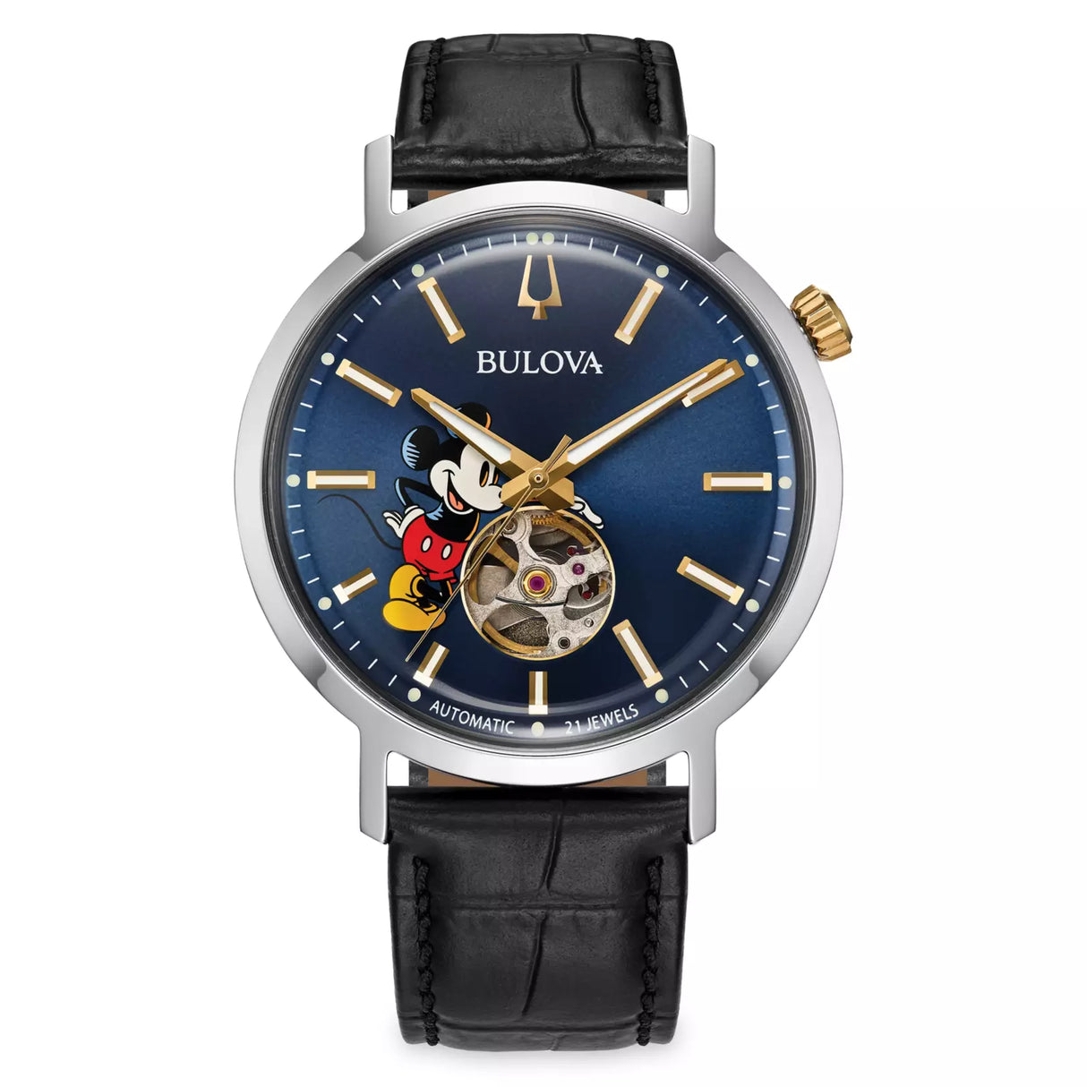 98A312 Reloj Bulova Disney Mickey Mouse unisex correa de piel 41 mm