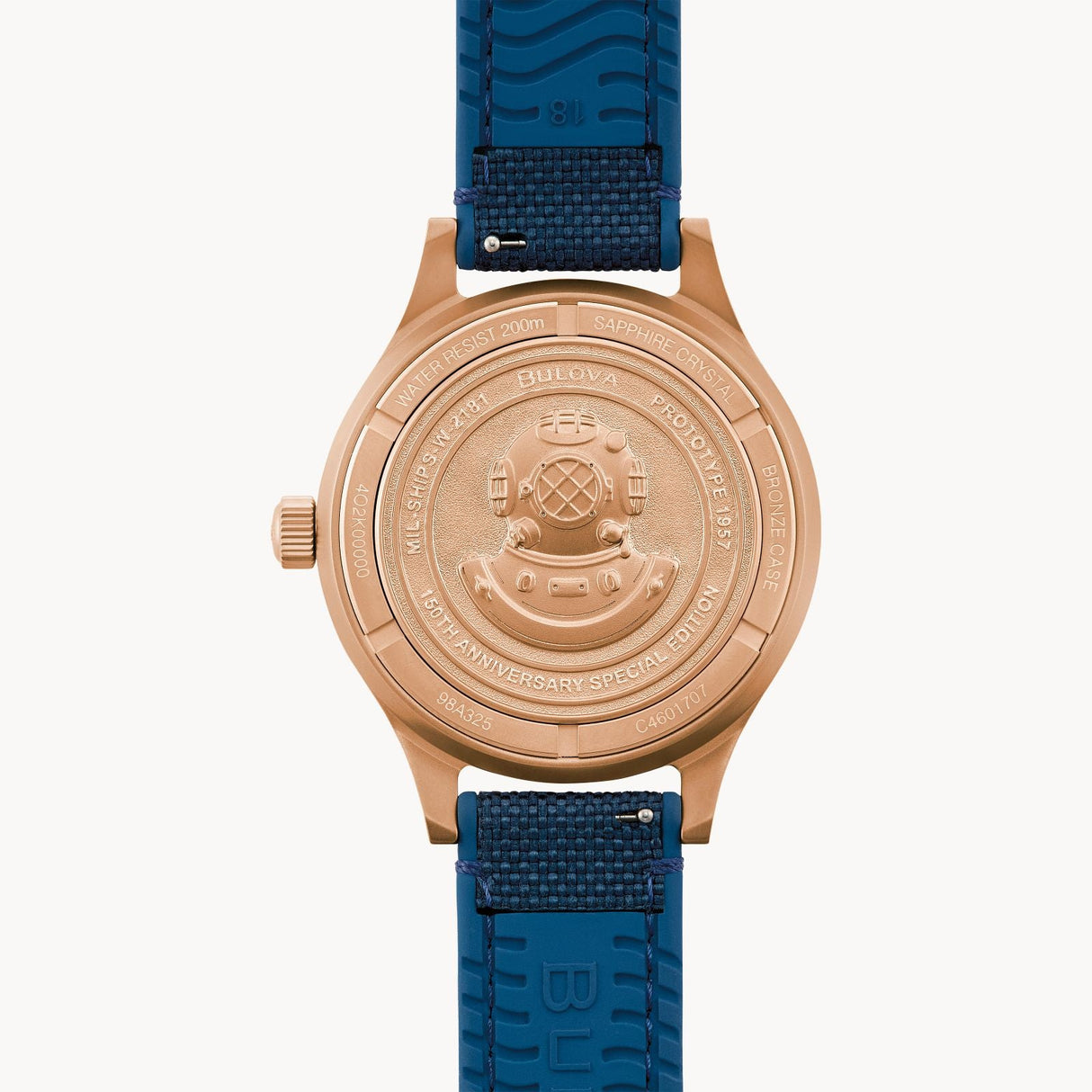 98A325 Reloj Bulova Mil Ships de caballero banda de resina