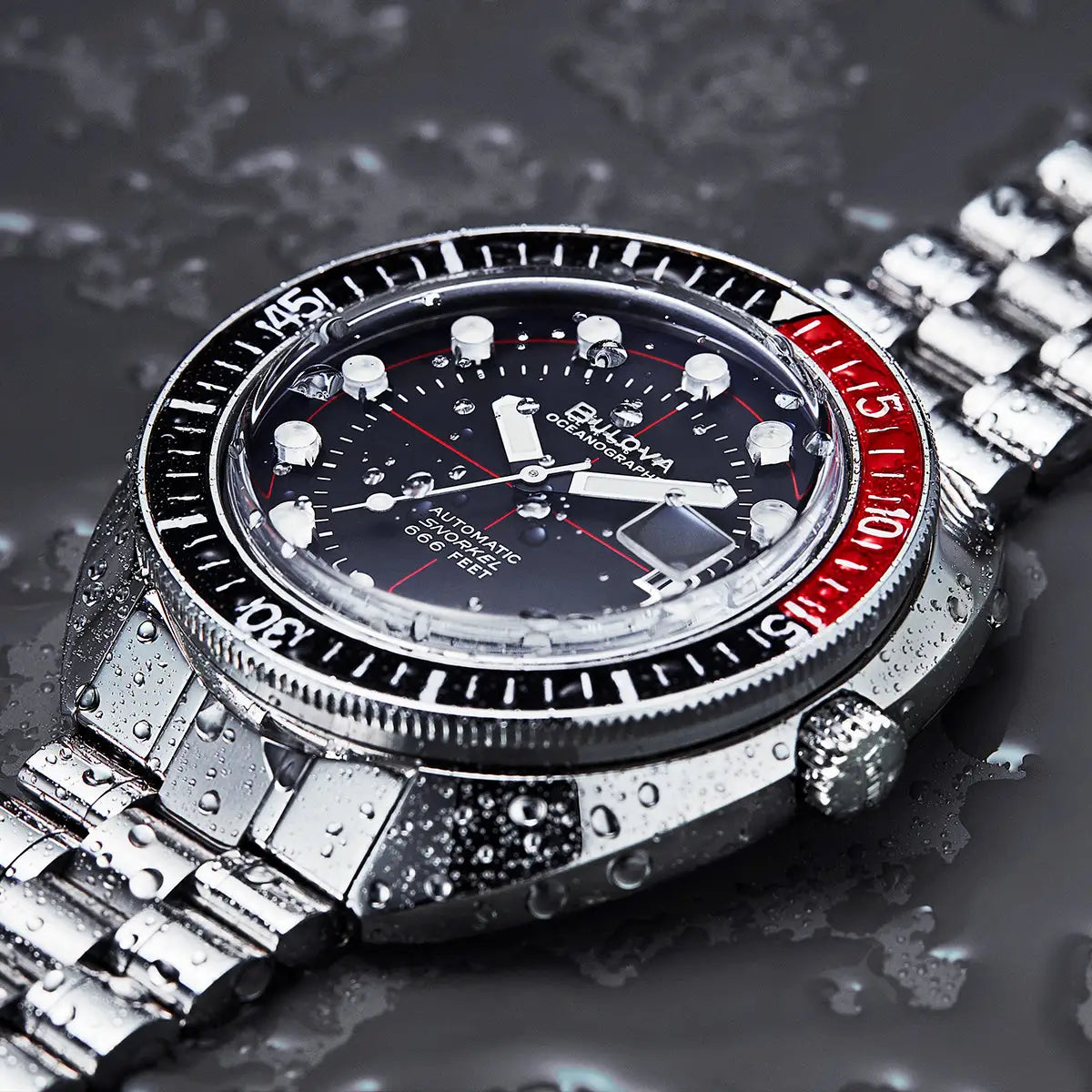 98B320 Reloj Bulova Oceanographer Devil Diver de hombre pulsera de metal 44 mm