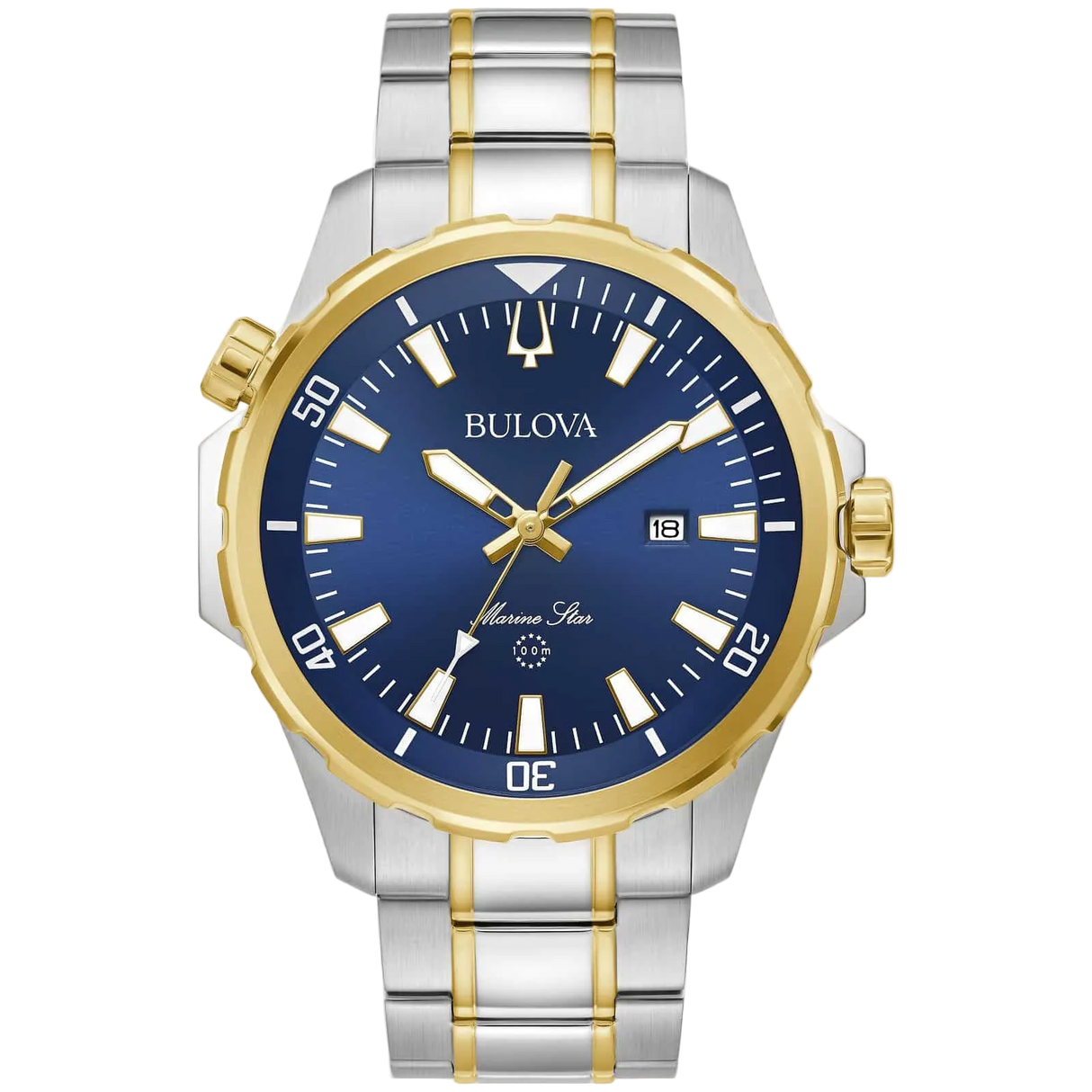 98B384 Bulova Marine Star Reloj Análogo Pulsera de Metal para Caballero