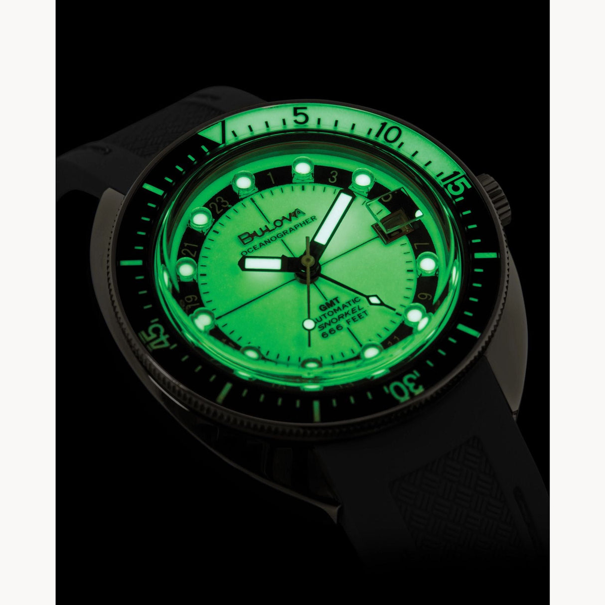 98B407 Reloj Bulova Oceanographer de hombre banda de resina