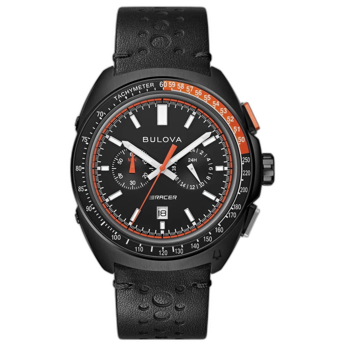 98B428 Reloj Bulova Racer Black correa de piel