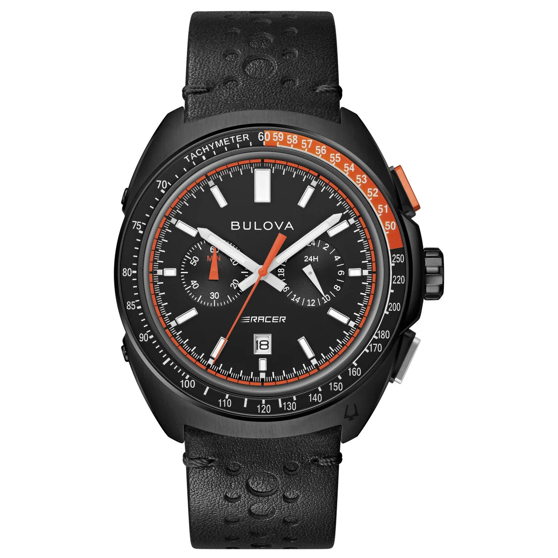 98B428 Reloj Bulova Racer Black correa de piel