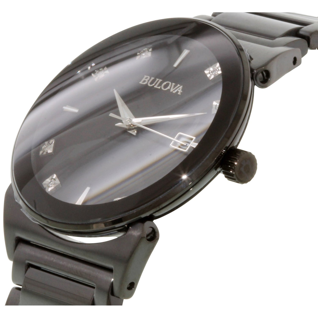 98D121 Reloj Bulova Diamond de caballero correa de acero inoxidable 40 mm