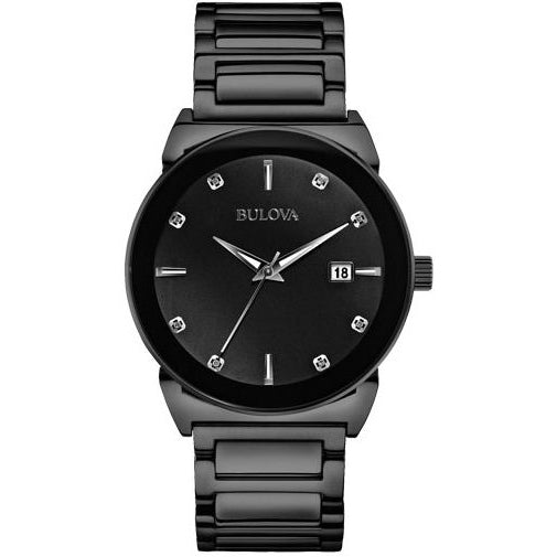 98D121 Reloj Bulova Diamond de caballero correa de acero inoxidable 40 mm