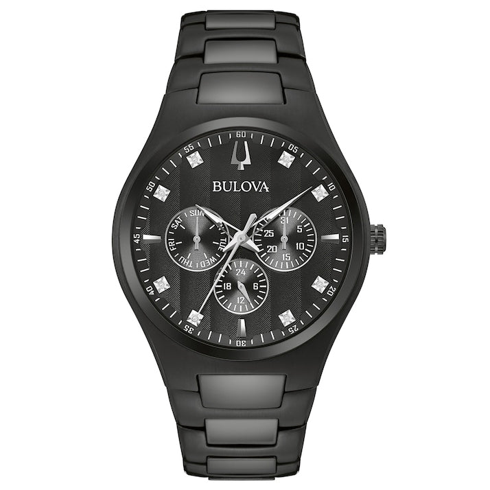 98D173 Reloj Bulova Diamond Accent de caballero pulsera de metal