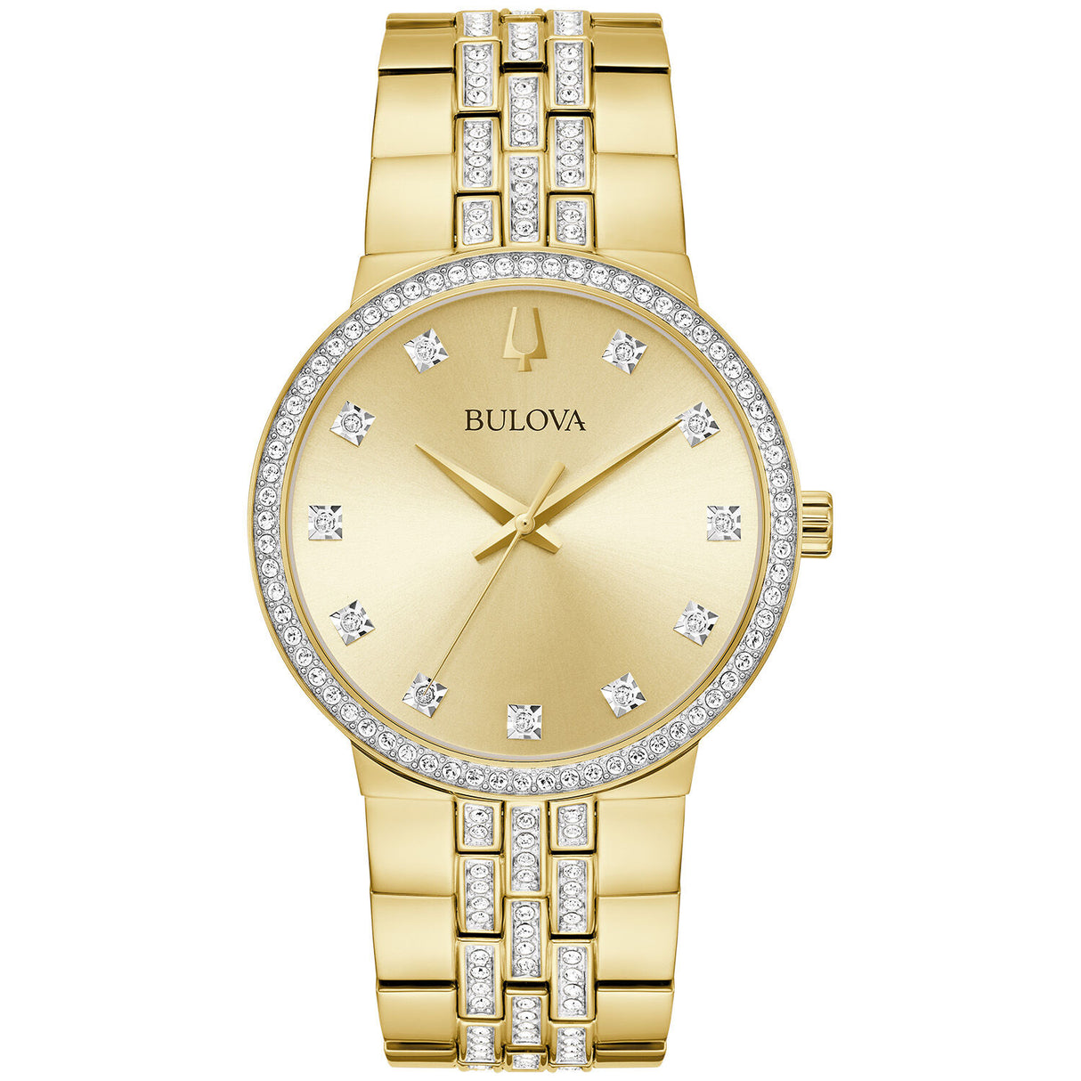 98K113 Reloj Bulova Crystal Dorado para Hombre