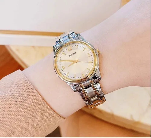 98L218 Reloj Bulova de dama correa de acero inoxidable