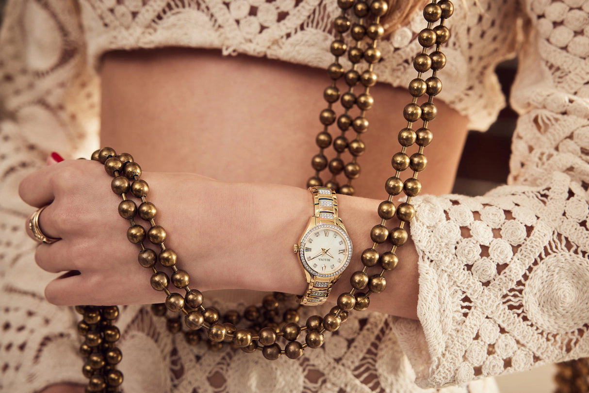 98L306 Reloj Bulova Cristal de mujer banda de acero inoxidable 29 mm