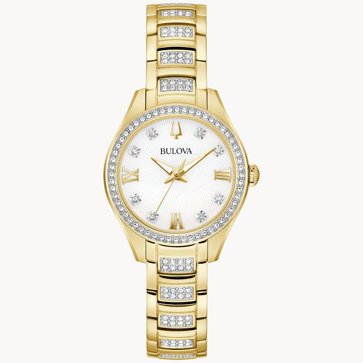 98L306 Reloj Bulova Cristal de mujer banda de acero inoxidable 29 mm