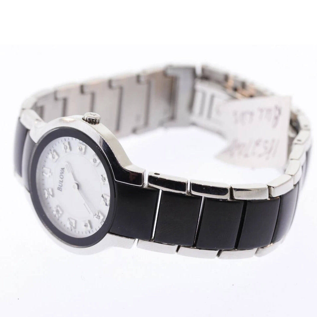 98P127 Reloj Bulova Diamond de mujer pulsera de metal 28 mm