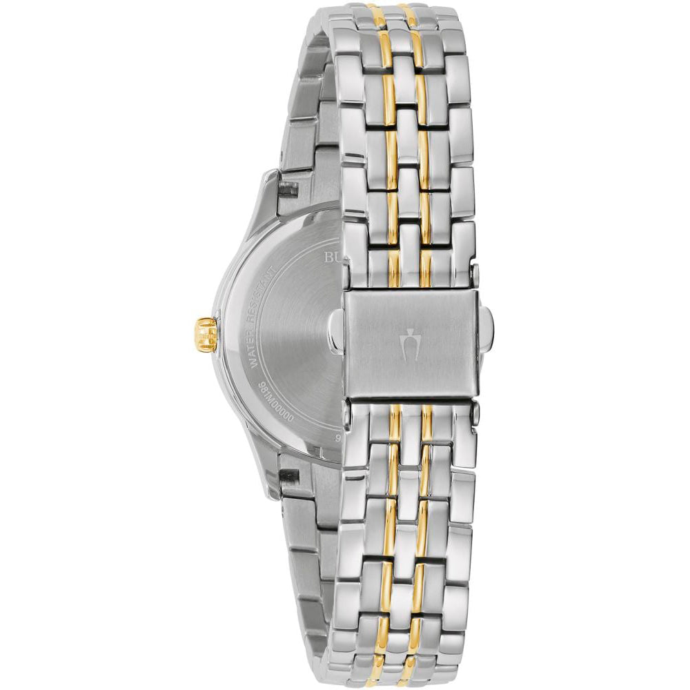 98P196 Bulova Reloj de Diamantes para Mujer dos Tonos