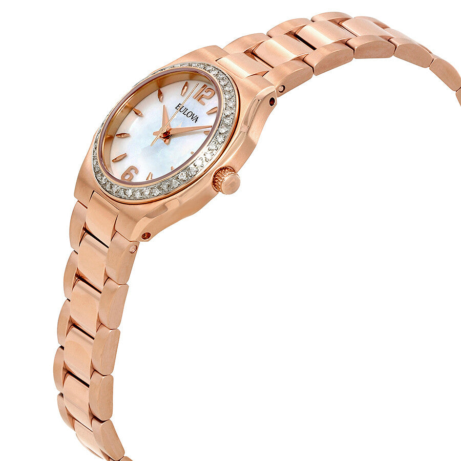 98R205 Reloj Bulova Diamond de mujer pulsera de metal 26mm