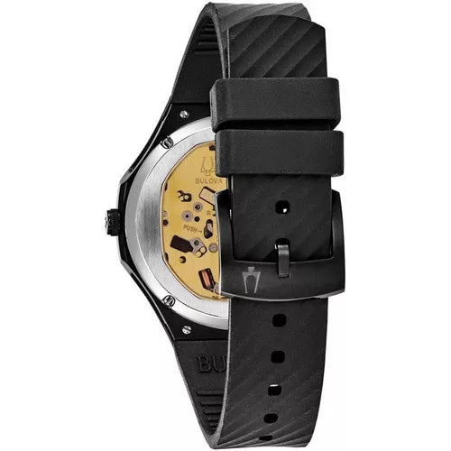 98R240 Reloj Bulova Curv para dama pulsera de caucho