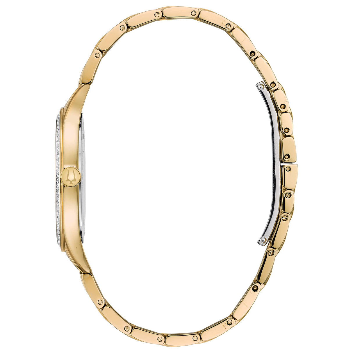 98X119 Reloj Bulova Crystal de dama pulsera de metal