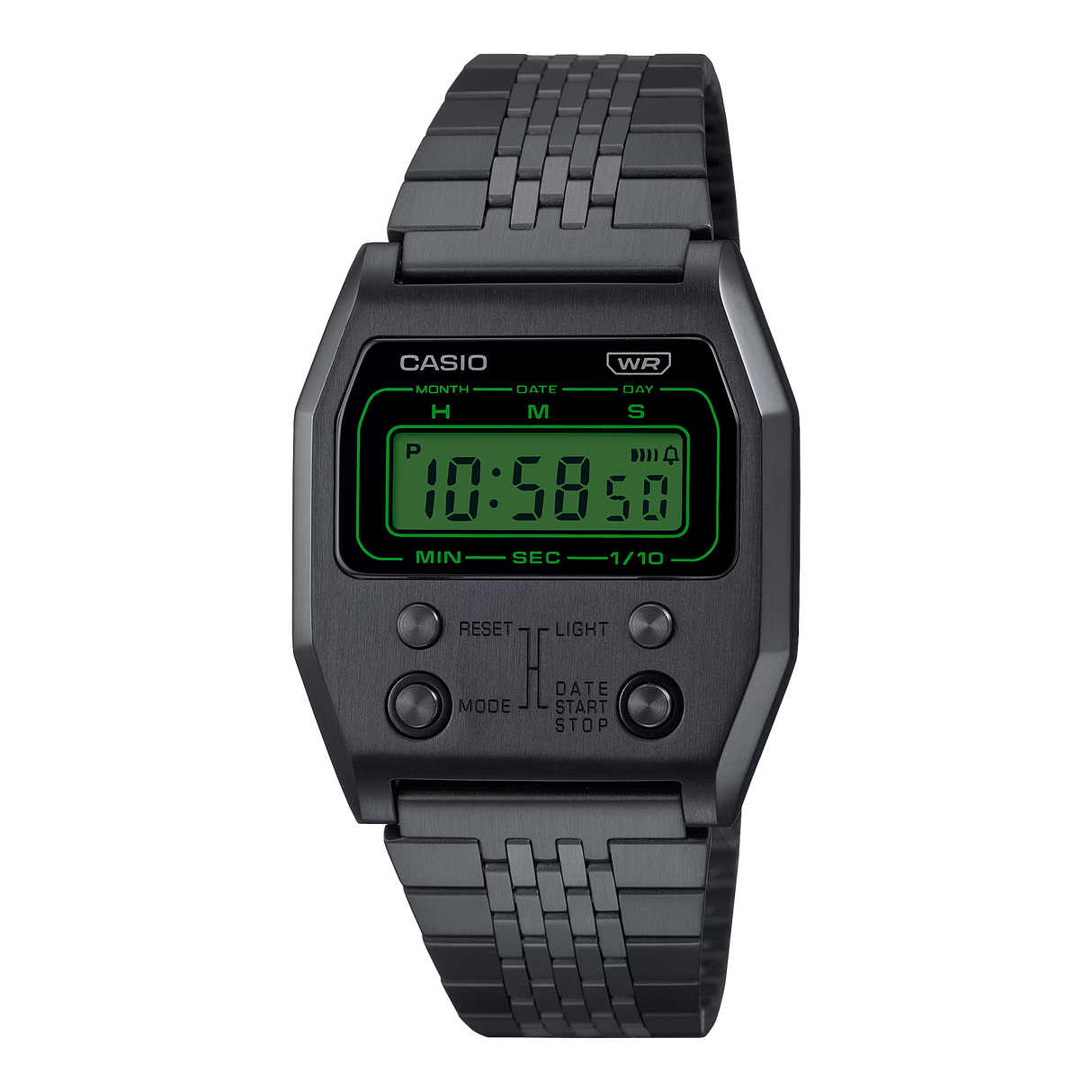 A1100 Casio Reloj Unisex Vintage Clásico Pulsera de Metal Digital