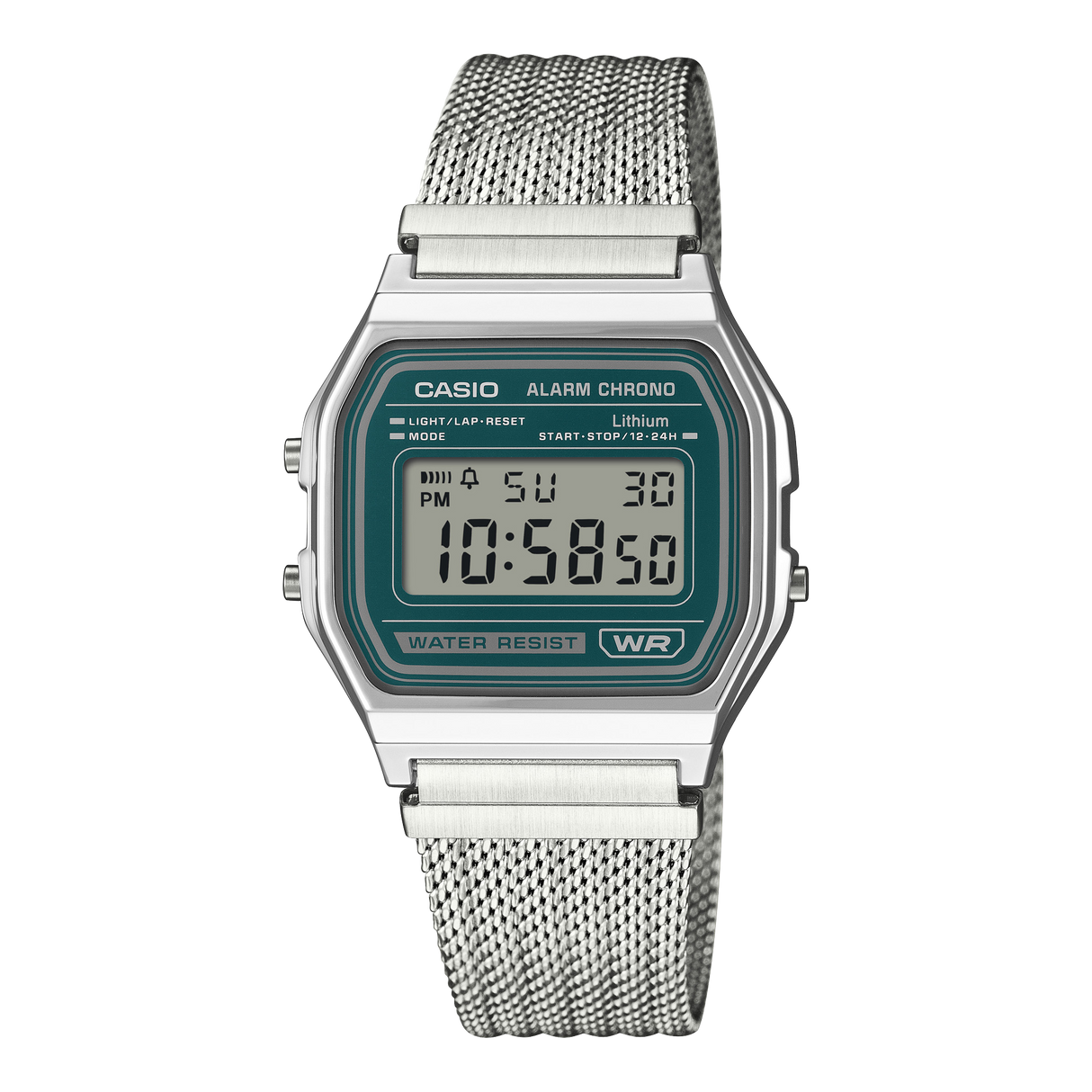 A158WEM Reloj Casio unisex correa mesh