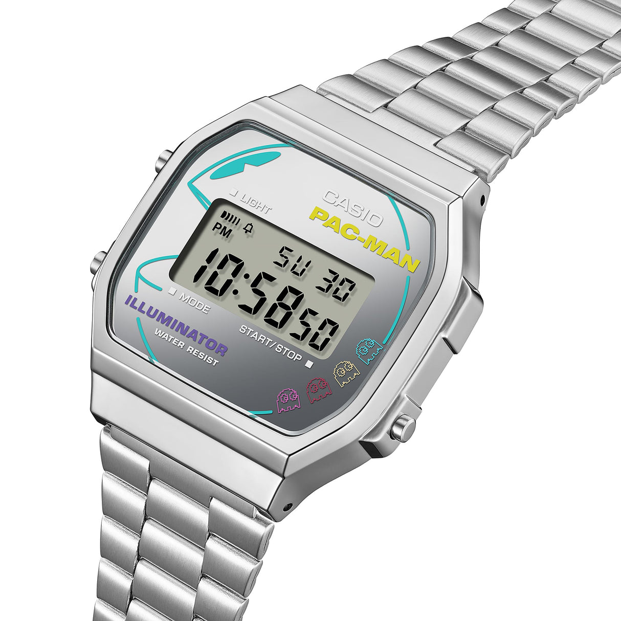 A168WEPC-7A Reloj Casio Pac-Man pulsera de metal